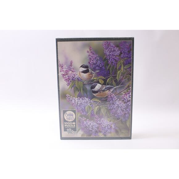 Chickadees and Lilacs, Jigsaw Puzzle, Cobble Hill, 1000 Pieces, ~ 250910-WH 1355 - Picture 1 of 3
